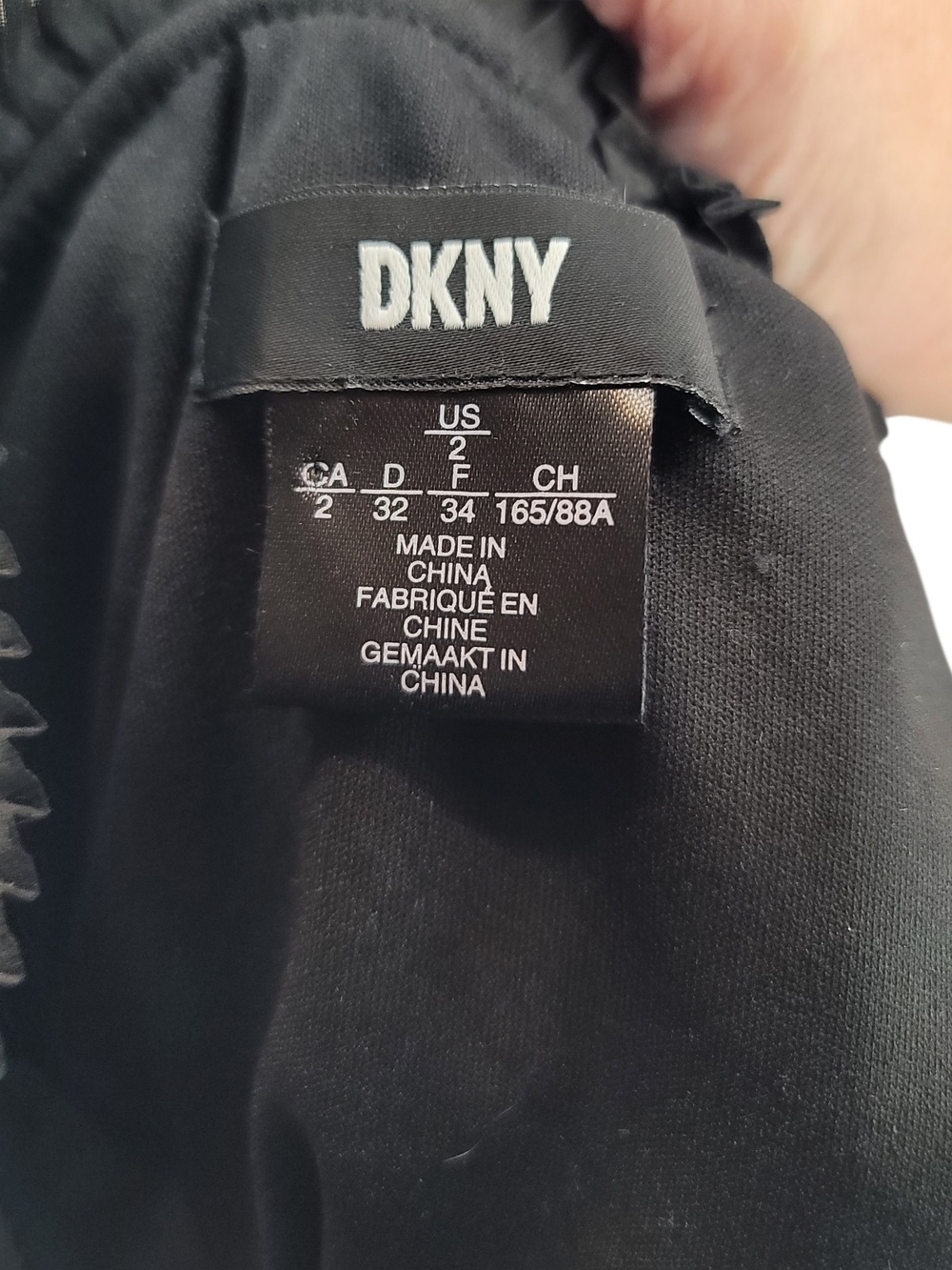 DKNY - Size 2 Sleeveless Black Pleated Lined Mini Dress - Picture 4 of 9